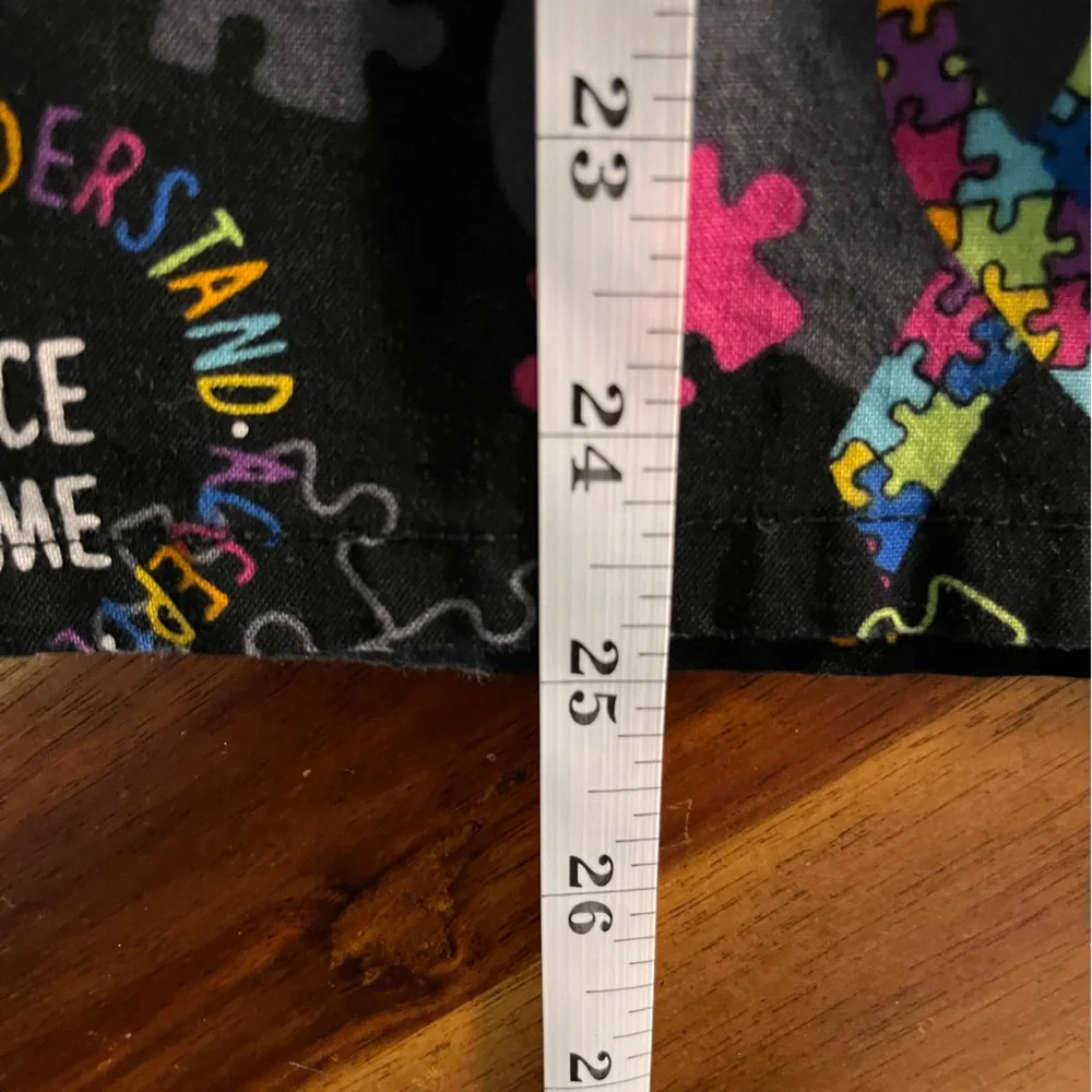 Cherokee Autism Awareness Puzzle Print scrub Top - Picture 6 of 6